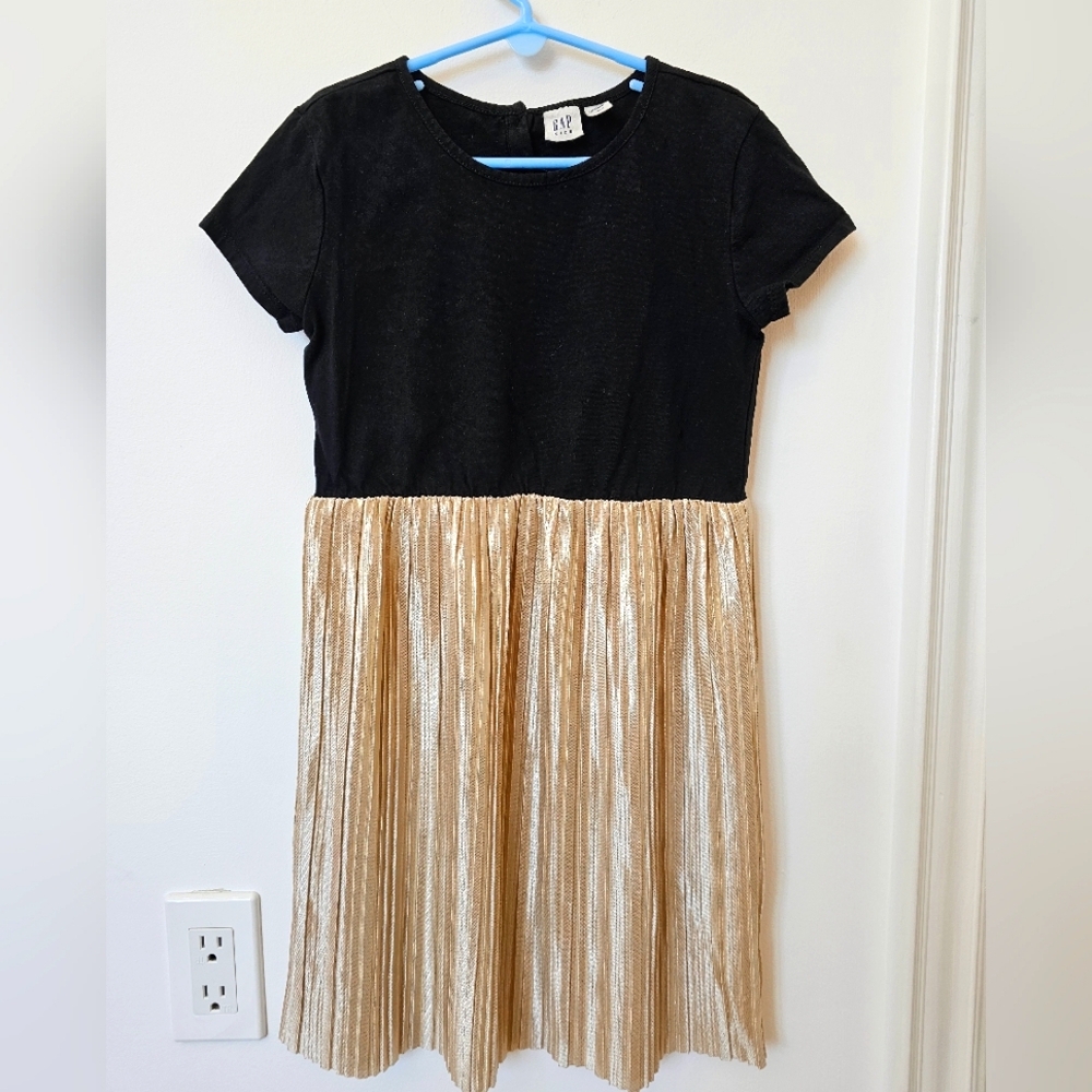 Gap girls black and gold dress Size M